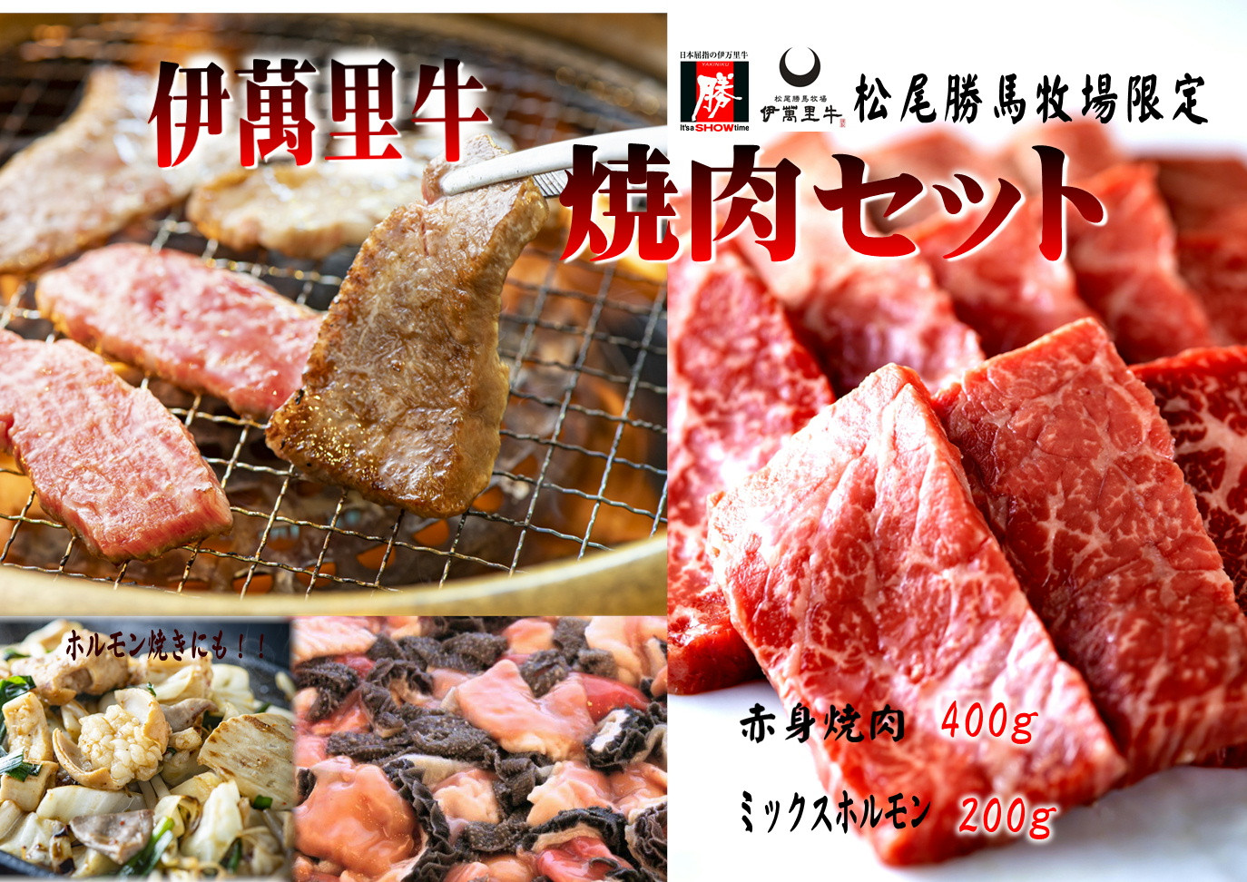 
伊万里牛焼肉セット 赤身400g ミックスホルモン200g 焼肉だれ付 J728
