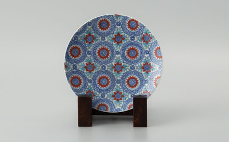 【有田焼】重要無形文化財 色鍋島有職文高台皿 / 佐賀県 / 今右衛門焼[41AAAY005]