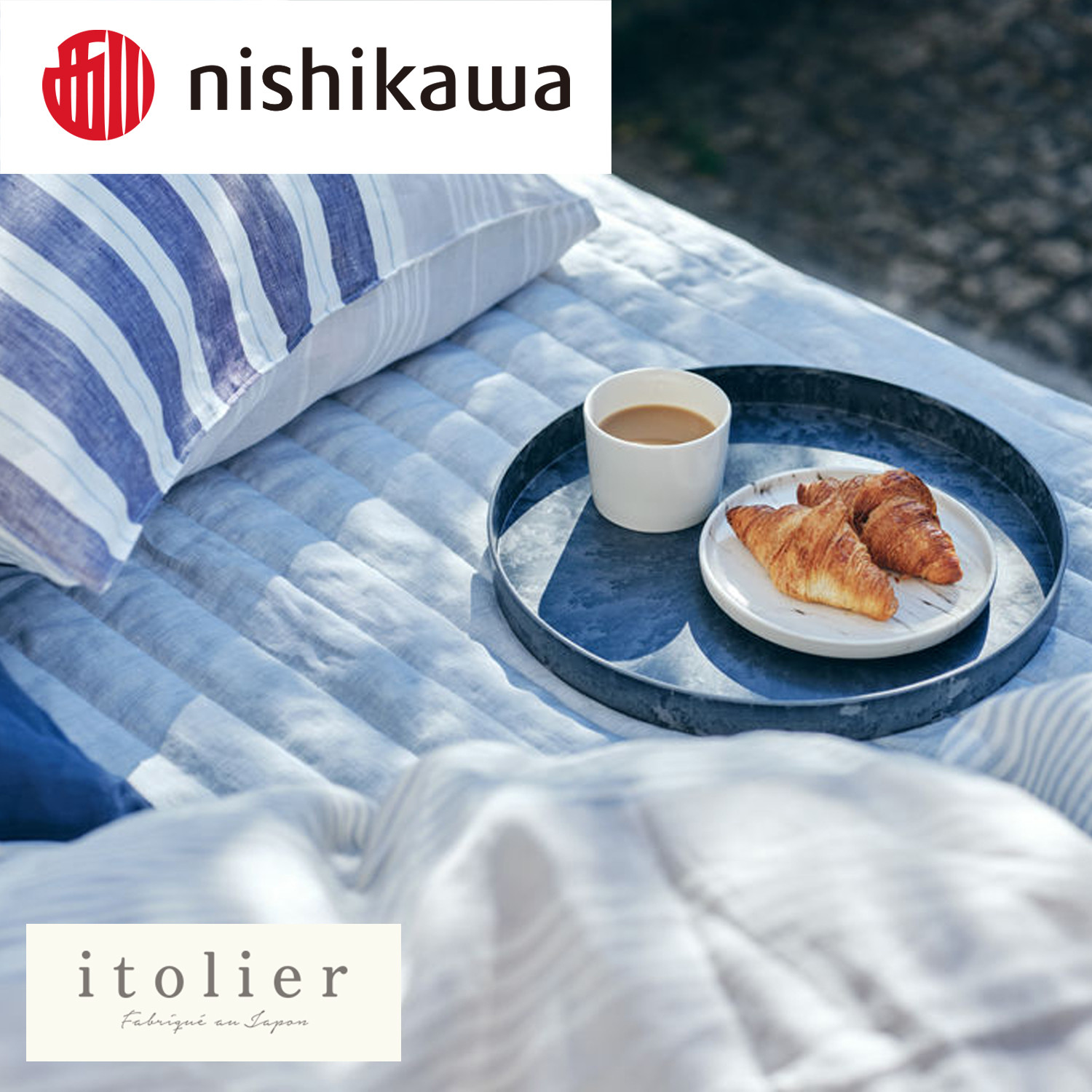 
                  【nishikawa/西川】 itorie(イトリエ)綿麻敷パッド　シングルサイズ/ブルー【P389W】
                