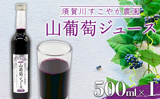 
                  山葡萄 100％ 須賀川すこやか農園 山葡萄ジュース 500ml 1本 ブドウ ぶどう ジュース 飲み物 果汁飲料 飲料 F7X-0811
                