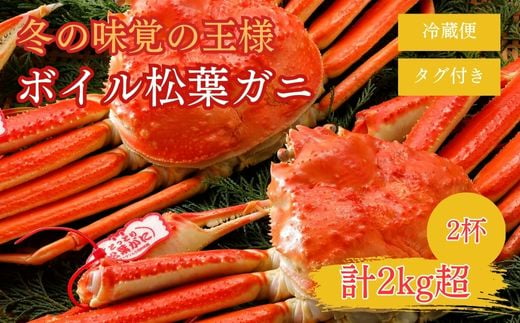 
            【2025年２月・３月発送】 特撰 松葉がに 【タグ付き】 1kg超の大きいサイズ 特大2杯 ボイル 松葉ガニ カニ ズワイガニ カニ爪 冷蔵 タグ付き ずわいがに 期間限定 国産 鳥取県 倉吉市
          