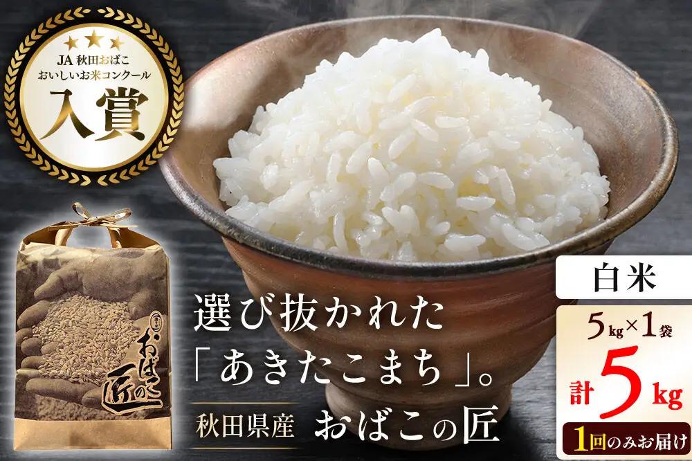 令和7年産 おばこの匠 秋田県産あきたこまち 5kg（白米）5kg袋 秋田こまち お米