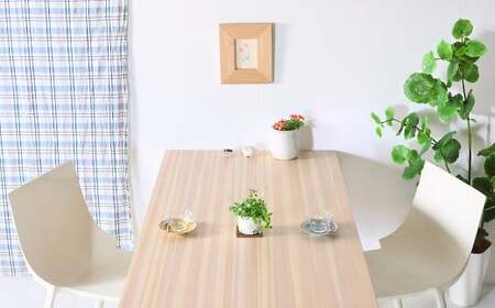 【 受注生産 】 国産杉を使った パールダイニングテーブル 90 【 横幅 90cm 】