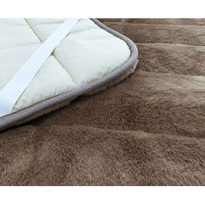 ＜シングル＞銀イオン加工シート入り　ミンクファー敷パッド＜ブラウン＞　GFP-20S-BR