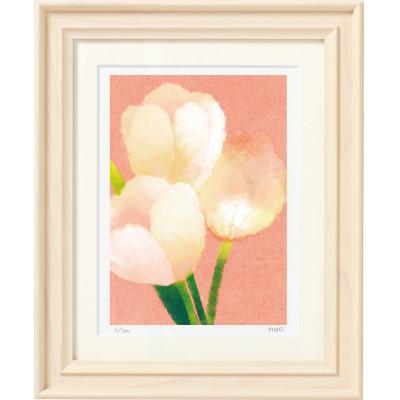 ふるさと納税 茨木市 イラスト作家「菜生」アートフレーム〈チューリップA〉花