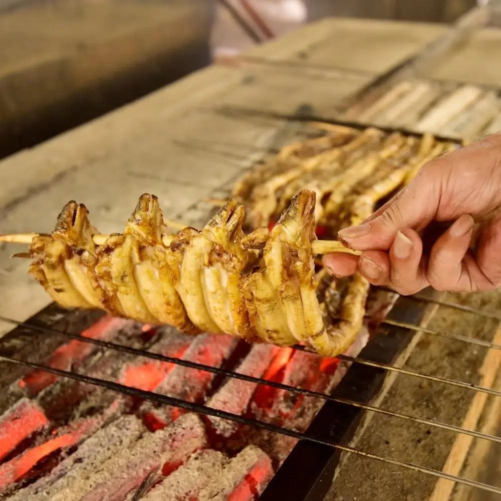 焼きあなご1串・蒲焼きうなぎ1尾食べ比べセット
