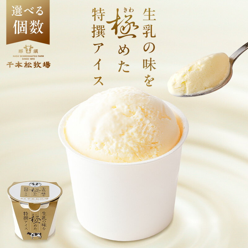 【ふるさと納税】【選べる個数】 生乳の味を極めた特撰アイスセット【千本松牧場】栃木県 那須塩原市 アイスクリーム ミルク バニラ お菓子 おやつ スイーツ デザート 乳製品 牛乳 生乳 国産 高品質 送料無料