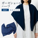 【ふるさと納税】 ショール 手染めガーゼショール ハーフサイズ NAVY （藍染+草木染） ガーゼ 天然染料 手染め 紺 濃紺 ギフト AO003