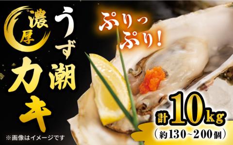 ※配達日時指定必須※【オゾン水で24時間浄化】うず潮カキ10kg（約130～200個）＜西彼町漁協＞ [CBZ003]