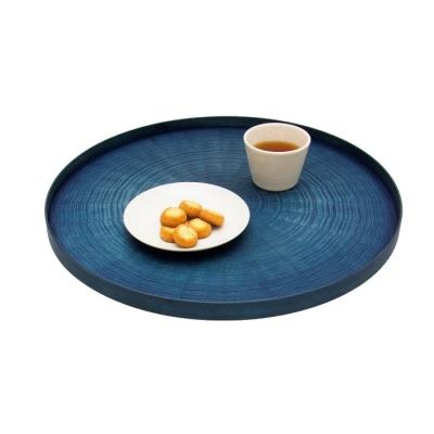 ふるさと納税 徳島市 Round RaysTray L　〜藍染〜【DR003】 |  | 03