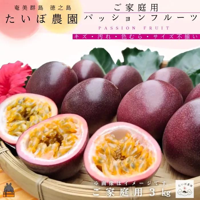 ≪今が旬！≫ 　徳之島 たいぼ農園さんのご家庭用パッションフルーツ（3㎏）フルーツ 果物