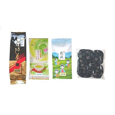 ふるさと納税 石岡市 お茶とお手玉の健康セット(紺) |  | 01