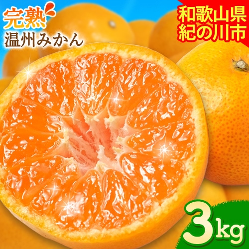 【先行予約】完熟 温州みかん 約3kg (35~40玉) こだまファーム《10月中旬-2月中旬頃出荷》 和歌山県 紀の川市 みかん ミカン 果物 フルーツ---wsk_kdf8_10c2c_25_8500_3kg---