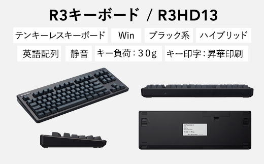 東プレ REALFORCE R3 TKL US（型式：R3HD13）