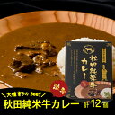 【ふるさと納税】秋田純米牛カレー 12個入り ブランド肉 辛口 ご当地カレー 食べ比べ レトルト お手軽 贈答 秋田 東北