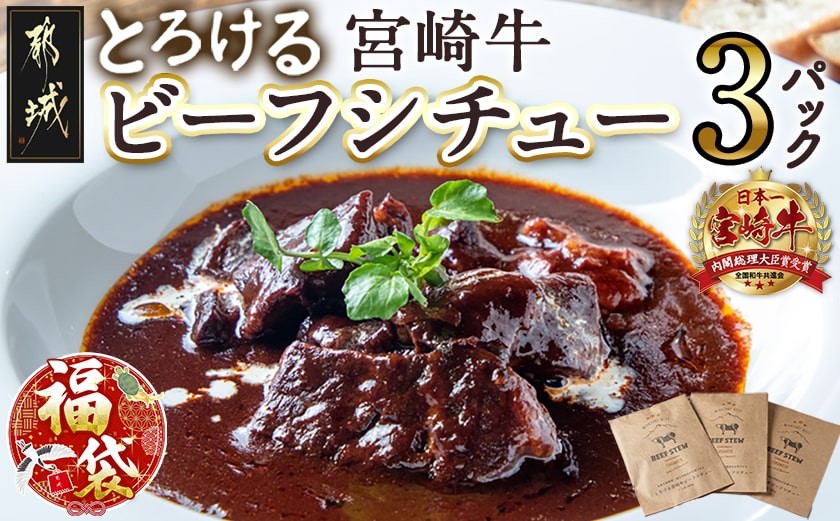 
            【福袋★2026】とろける宮崎牛ビーフシチュー3パックセット_AA-H301-F2026_(都城市) 宮崎牛ビーフシチュー 200g×3P 洋食 看板メニュー とっておき ディナー おかず
          