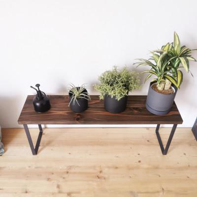 ふるさと納税 守口市 無垢材とアイアンのシェルフ H30cm W80cm / DBR / 植物由来の天然オイル / 完成品 |  | 02