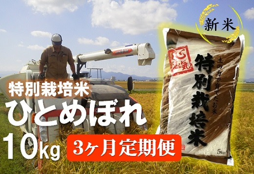 
令和6年産【定期便3回】エコファーマーのひとめぼれ10kg×3回
