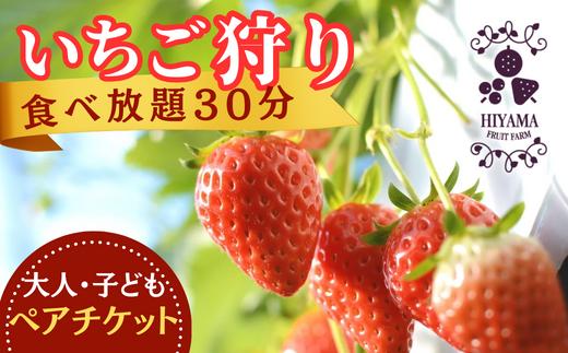 いちご狩り 【1月・2月限定】 檜山いちご園 食べ放題30分 ペアチケット大人(中学生以上) 1名様、子ども(３歳以上)1名様 チケット送付  | 茨城県 常陸太田 香り 大粒 いちご いちご狩り 厳選 フルーツ 苺 イチゴ 新鮮 朝採れ 糖度 酸味 バランス 濃厚 味わい 日持ち 品種  甘い サクサク やよいひめ 果肉  まろやかな 苺 品質 健康 果物 デザート 人気