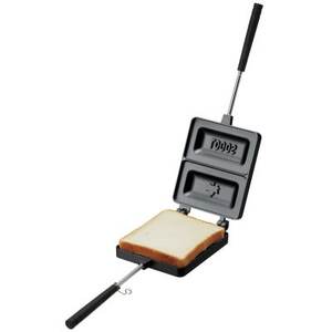 LOGOS ホットサンドパン 食パンサイズで実用的。アウトドアでも家のキッチンでも 81062245【1689534】
