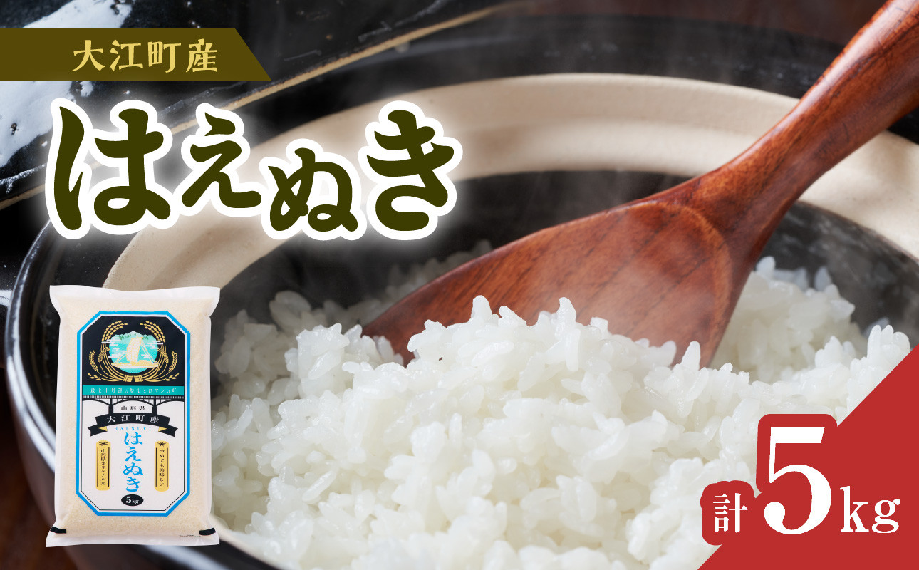 
            【令和6年産米】大江町産 はえぬき 5kg【山形県産】【2024年産米】 【001-097】
          