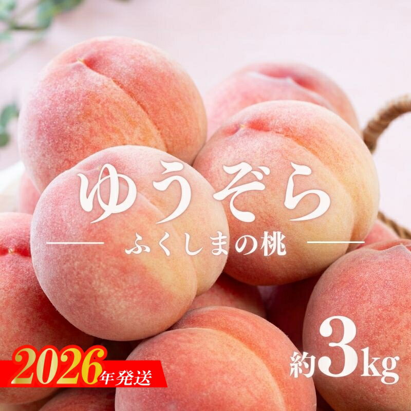 【ふるさと納税】No.2653福島のもも　ゆうぞら　約3kg【2026年発送 先行予約】