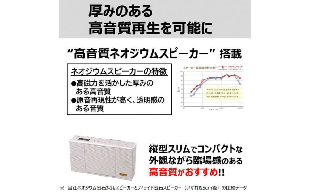 東芝 Bluetooth送受信機能＆高音質な密閉型ネオジウムスピーカー搭載 TY-AN2(W)