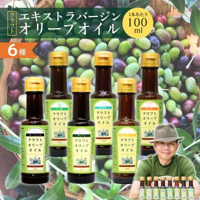 ふるさと納税 館林市 クラフトオリーブオイル(6本セット)プレーン・バジル・ガーリック・大葉・ゆず・レモン
