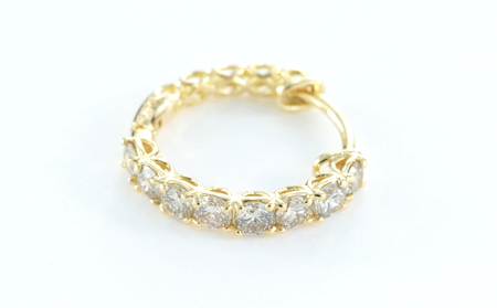 K18YG　ダイヤモンド　ピアス　0.50ct【P17784B】