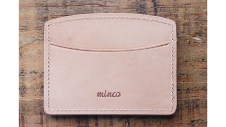 【minca】栃木レザーのヨコ型パスケース 定期入れ パスホルダー02/タン(生成)　700