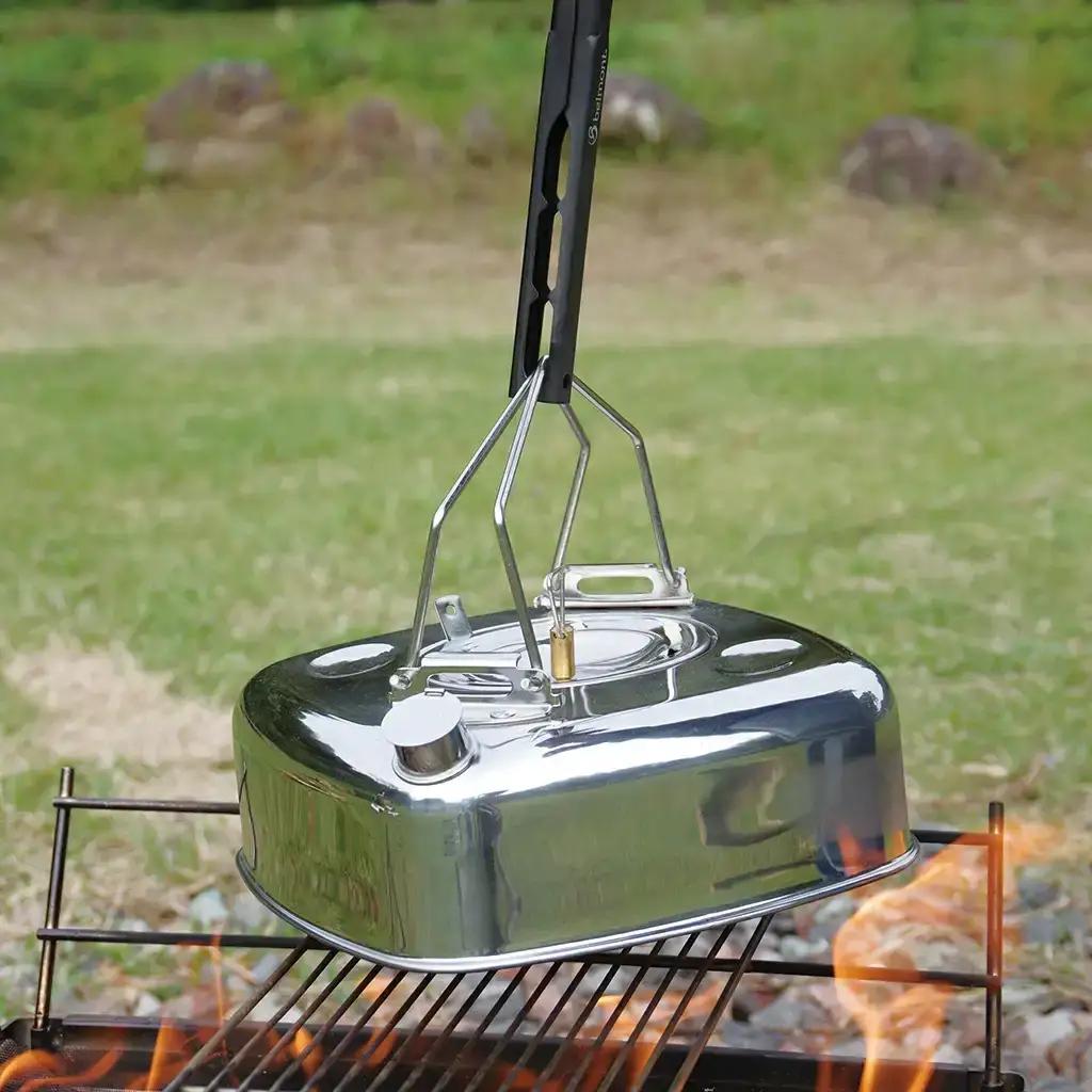 [ベルモント] ファイヤースクエアケトル2.8L IH対応 キャンプ用品 アウトドア用品 ステンレスケトル やかん 直火対応 IH対応 防災 防災グッズ 防災用品 【019S024】