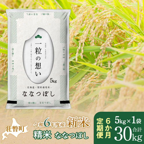 【新米】【令和6年産米】北海道壮瞥産 ななつぼし 計30kg（5kg×1袋 6ヵ月定期配送） SBTE036