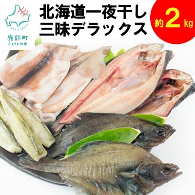 ふるさと納税 鹿部町 【訳あり】 北海道一夜干し三昧デラックス 約2kg SM23-3S