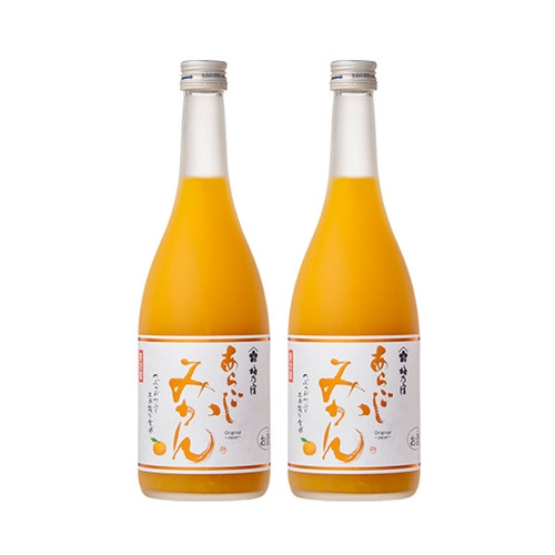 
梅乃宿 あらごしみかん 720ml 2本 セット ／ お酒 リキュール ギフト 贈り物 プレゼント 人気 メーカー直送 果肉たっぷり デザート つぶつぶ食感 ロック ストレート 奈良県 葛城市
