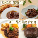 【ふるさと納税】浜松産峯野牛　ビーフシチュー・大和煮　各1個・自家製ハンバーグ（オニオンソース・デミグラスソース各2個）計6点詰め合わせ【浜松市】　お届け：2024年8月上旬～11月下旬まで