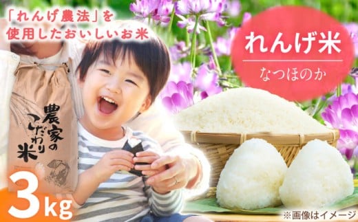 【令和7年度米】 れんげ米 なつほのか 3kg【ふきの陶】 [NF18] 白米 3kg なつほのか こめ R7年度米 はくまい 白米 3kg 白米 3kg 米