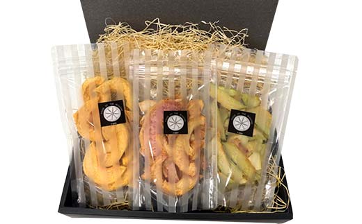 無添加ドライフルーツ詰め合わせ 3種類セット りんご もも メロン 国産果物 F7X-0517