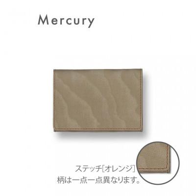 ふるさと納税 岡山市 カードケース　NUNOUS(ニューノス)×レザーシリーズ【キャメル(MERCURY)】