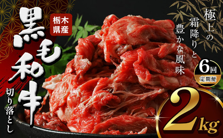 【定期便6回】栃木県産牛 黒毛和牛 切り落とし 2.0kg | 栃木県 下野市