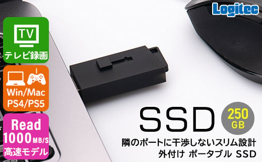 【021-04】ロジテック スティック型　高速SSD　250GB【LMD-SPBH025U3BK】