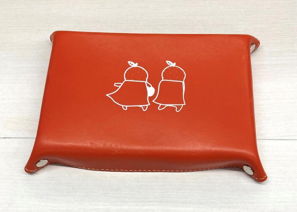 革工房いんのしまはっさくんユニット革トレイ(オレンジ)【レザー 小物入れ ギフト 贈り物 プレゼント 人気 おすすめ 広島県  尾道市】