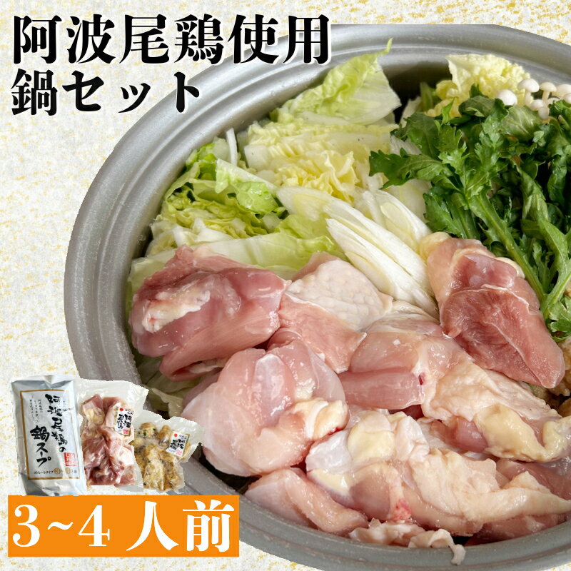 【ふるさと納税】 お鍋 セット 冷凍 スープ モモ肉 切り身 阿波尾鶏 徳島県 塩鍋 つみれ 鶏肉 家庭