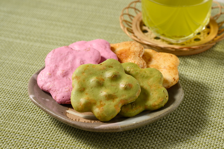 はなももせんべい組み合わせ（12枚入り各1袋） | 煎餅 和菓子 せんべい センベイ 菓子 おやつ お茶請け 手焼き 手作り 詰合せ 詰め合わせセット 食べ比べ 花桃 3種 工場直送 老舗 茨城県 古