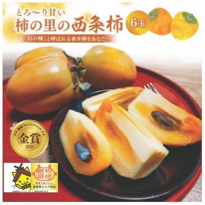 ふるさと納税 松江市 【秀品】とろ〜り甘さの極み!柿の里の西条柿 6玉 島根県松江市【マルカミ農縁株式会社】