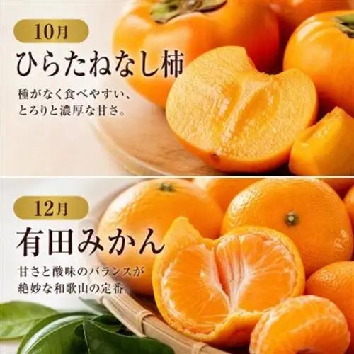 【発送月固定定期便】紀州和歌山産旬のフルーツセット(不知火・清見・スイカ・桃・柿・みかん)全6回【配送不可地域：離島・北海道・沖縄県】【4005767】