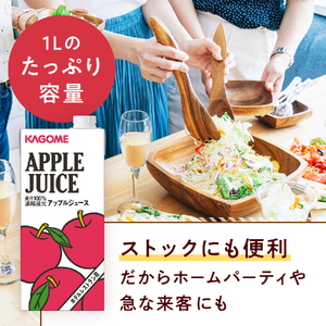 カゴメ アップルジュース ホテルレストラン用 1L 紙パック 24本入 カゴメ ジュース アップル りんごジュース レストラン用 フルーツ 健康志向 飲料