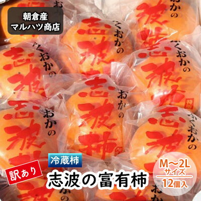 【ふるさと納税】訳あり 柿 冷蔵柿 志波の富有柿 M～2Lサイズ×12個入 マルハツ商店 配送不可：離島 果物類 かき 　お届け：2025年12月10日～2026年1月20日