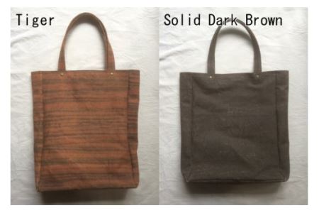 大柿鞄　Heavy Duty Tote Bag（柿渋で染めた鞄）Solid　Dark　Brown