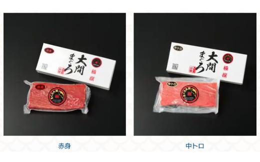 【セット】大間まぐろ２種セット（赤身１サク、中トロ１サク）２００ｇ相当×２（冷凍）