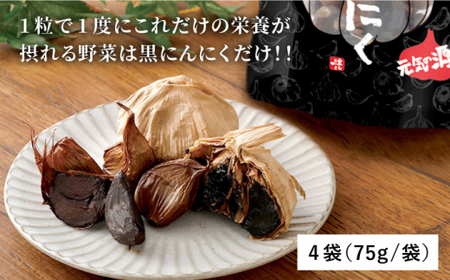 【健康パワー増倍！】低温熟成黒にんにく 4袋セット＜株式会社愛しとーと＞那珂川市 [GBA001] にんにく にんにく 